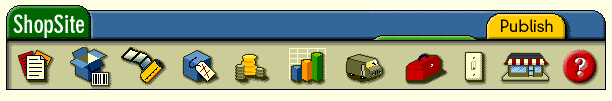 ShopSite Navbar with Publish Tab