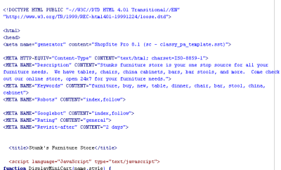 Search Engine Friendly HTML Pages
