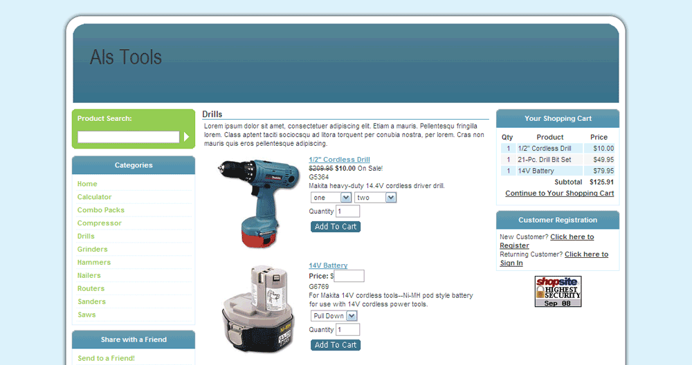 Curved Light Blue Page