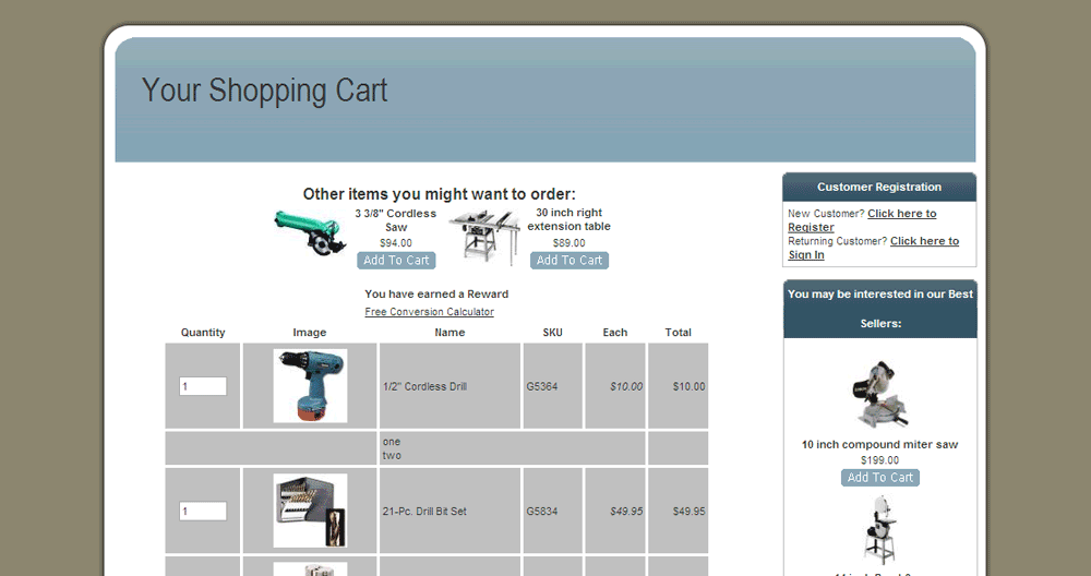 Curved Slate Blue Cart