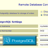 Store sensitive order information in a remote database