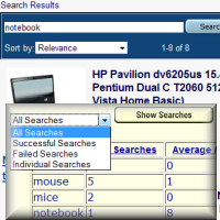View a history of searches by your customers