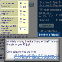 Tell A Friend about ShopSite Products